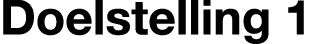 Doelstelling 1