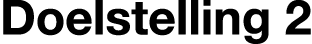 Doelstelling 2