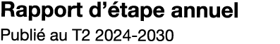 Rapport d’ tape annuel Publi au T2 2024 2030