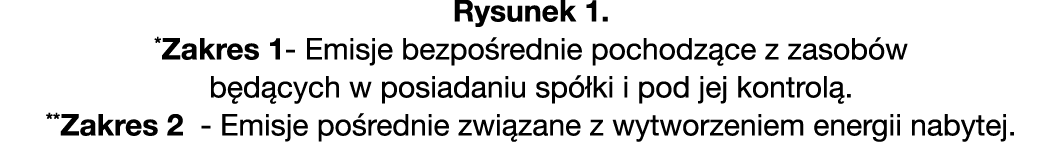 Rysunek 1. *Zakres 1 Emisje bezpo rednie pochodz ce z zasob w b d cych w posiadaniu sp ki i pod jej kontrol . **Zakr...